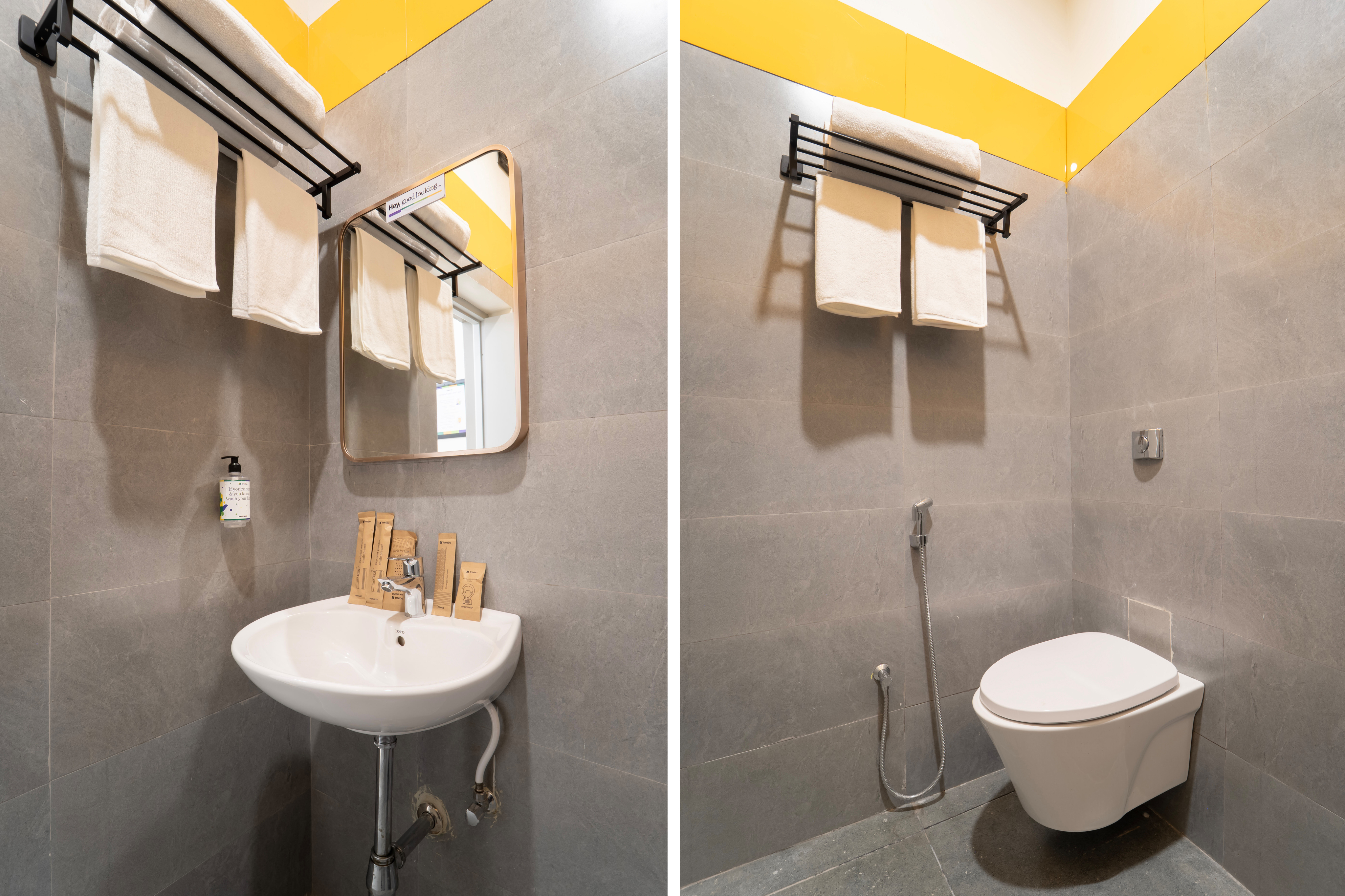 Clean modern guest bathroom